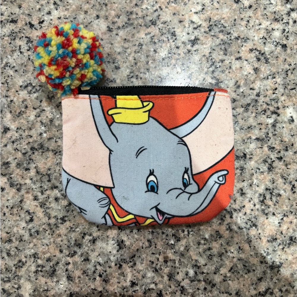 Dumbo Coin Pouch with Pom Pom - Multicolor